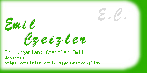 emil czeizler business card